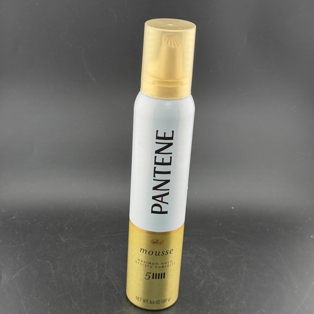 Pantene Pro-V Maximum Hold Mousse: Level 5, Humidity Resistant, 6.6 oz Brand New